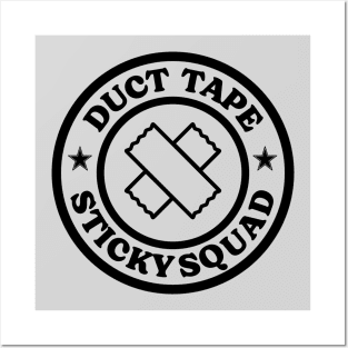 Duct Tape: Sticky Squad (Funny Logo Design) Posters and Art